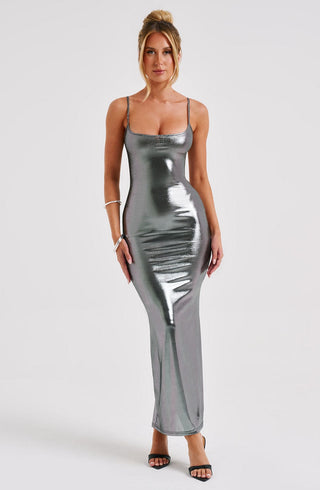 Kyranni Maxi Dress - Gunmetal - glavon