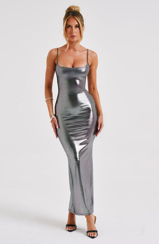 Kyranni Maxi Dress - Gunmetal - glavon