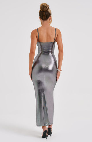 Kyranni Maxi Dress - Gunmetal - glavon