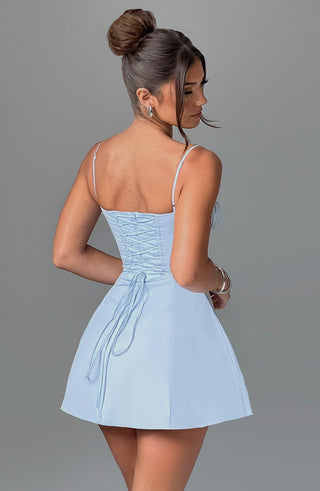 Lacey Mini Dress - Blue - glavon
