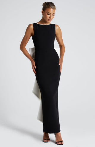 Lana Midaxi Dress - Black/White - glavon