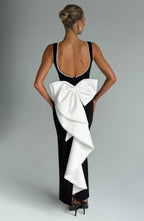 Lana Midaxi Dress - Black/White - glavon