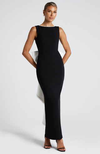 Lana Midaxi Dress - Black/White - glavon