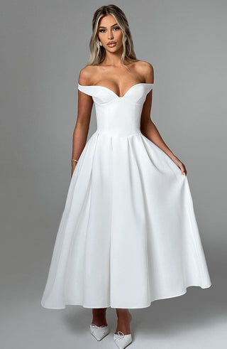 Lanetta Midi Dress - Ivory - glavon