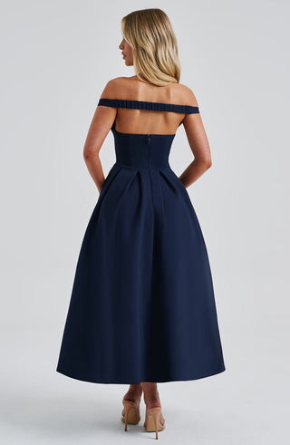 Lanetta Midi Dress - Navy - glavon