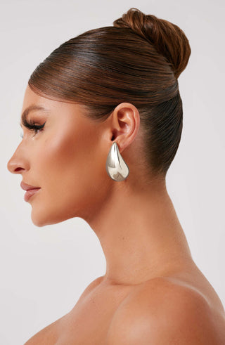 Large Fayth Earrings - Silver - glavon