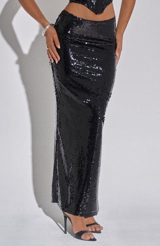 Larisa Maxi Skirt - Black - glavon