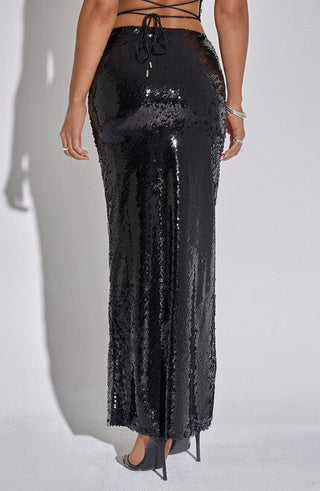 Larisa Maxi Skirt - Black - glavon