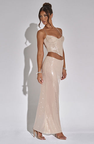 Larisa Maxi Skirt - Nude - glavon