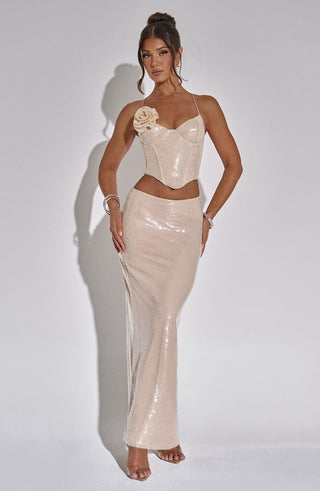 Larisa Maxi Skirt - Nude - glavon