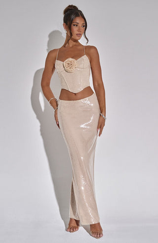 Larisa Maxi Skirt - Nude - glavon