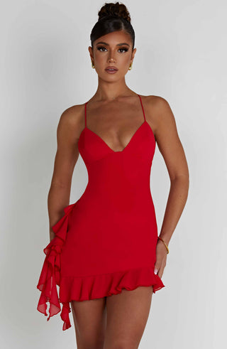Larosa Mini Dress - Red - glavon