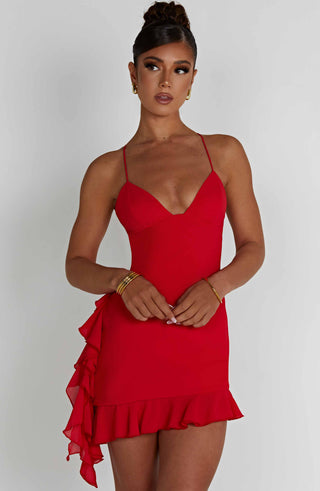 Larosa Mini Dress - Red - glavon