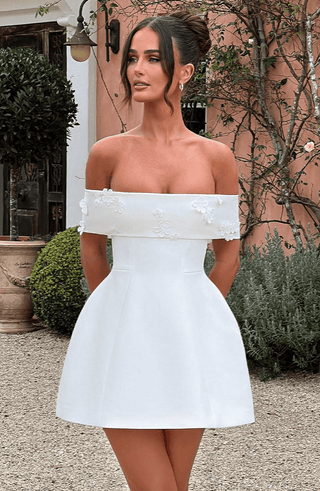 Laurel Mini Dress - Ivory - glavon