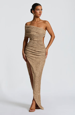 Laverna Midi Dress - Beige - glavon