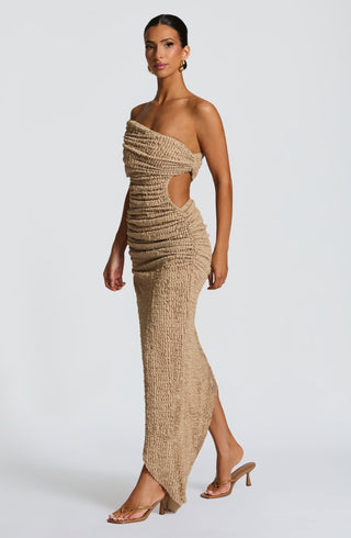 Laverna Midi Dress - Beige - glavon