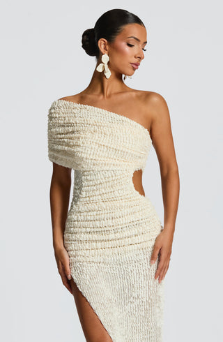 Laverna Midi Dress - Ivory - glavon