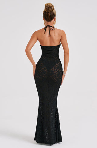Leilina Maxi Dress - Black - glavon