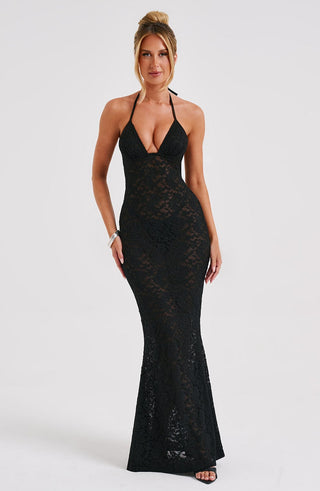 Leilina Maxi Dress - Black - glavon