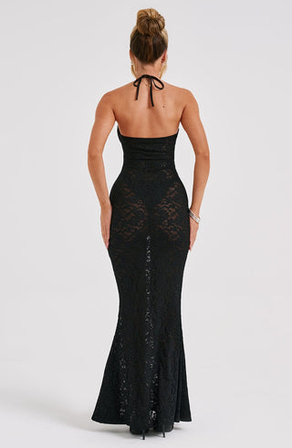 Leilina Maxi Dress - Black - glavon