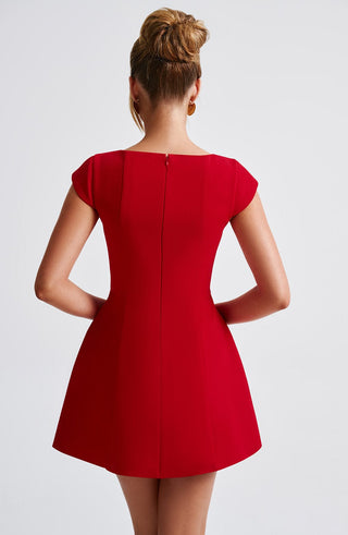 Lena Mini Dress - Red - glavon