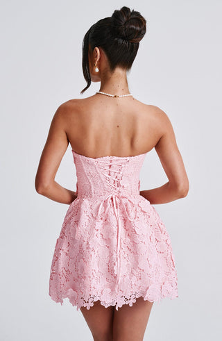 Leona Mini Dress - Blush - glavon