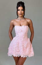 Leona Mini Dress - Blush - Napalia