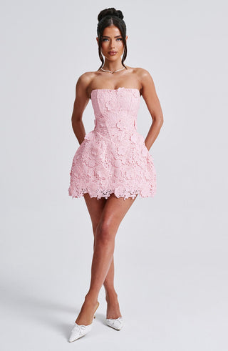 Leona Mini Dress - Blush - glavon