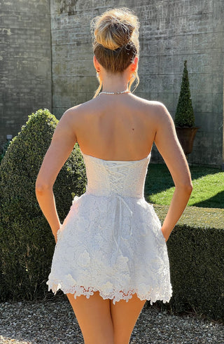 Leona Mini Dress - Ivory - glavon