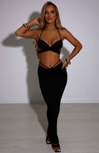 Leticia Maxi Skirt - Black - glavon