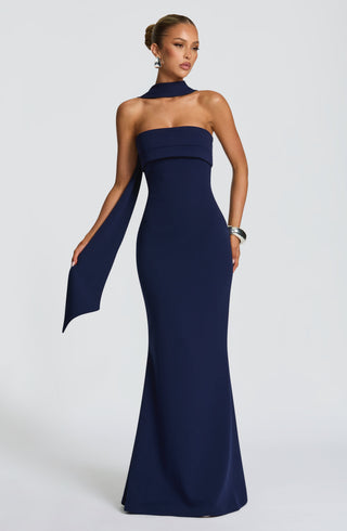 Leura Maxi Dress - Navy - glavon