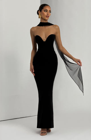 Lindsey Maxi Dress - Black - glavon