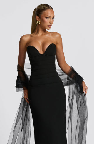 Lindsey Maxi Dress - Black - glavon