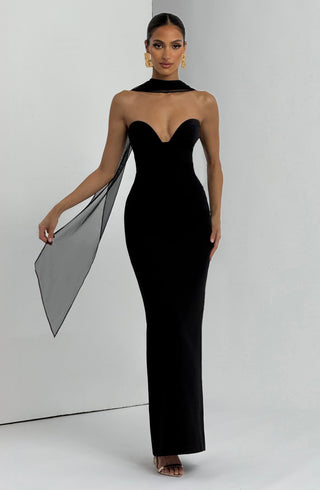 Lindsey Maxi Dress - Black - glavon