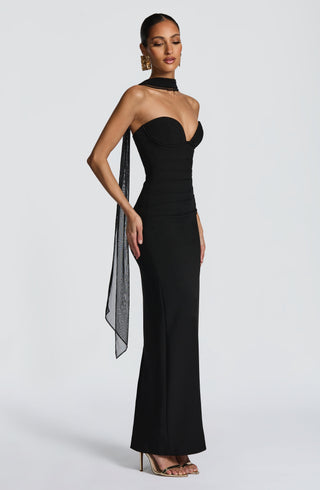 Lindsey Maxi Dress - Black - glavon