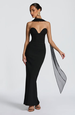 Lindsey Maxi Dress - Black - glavon