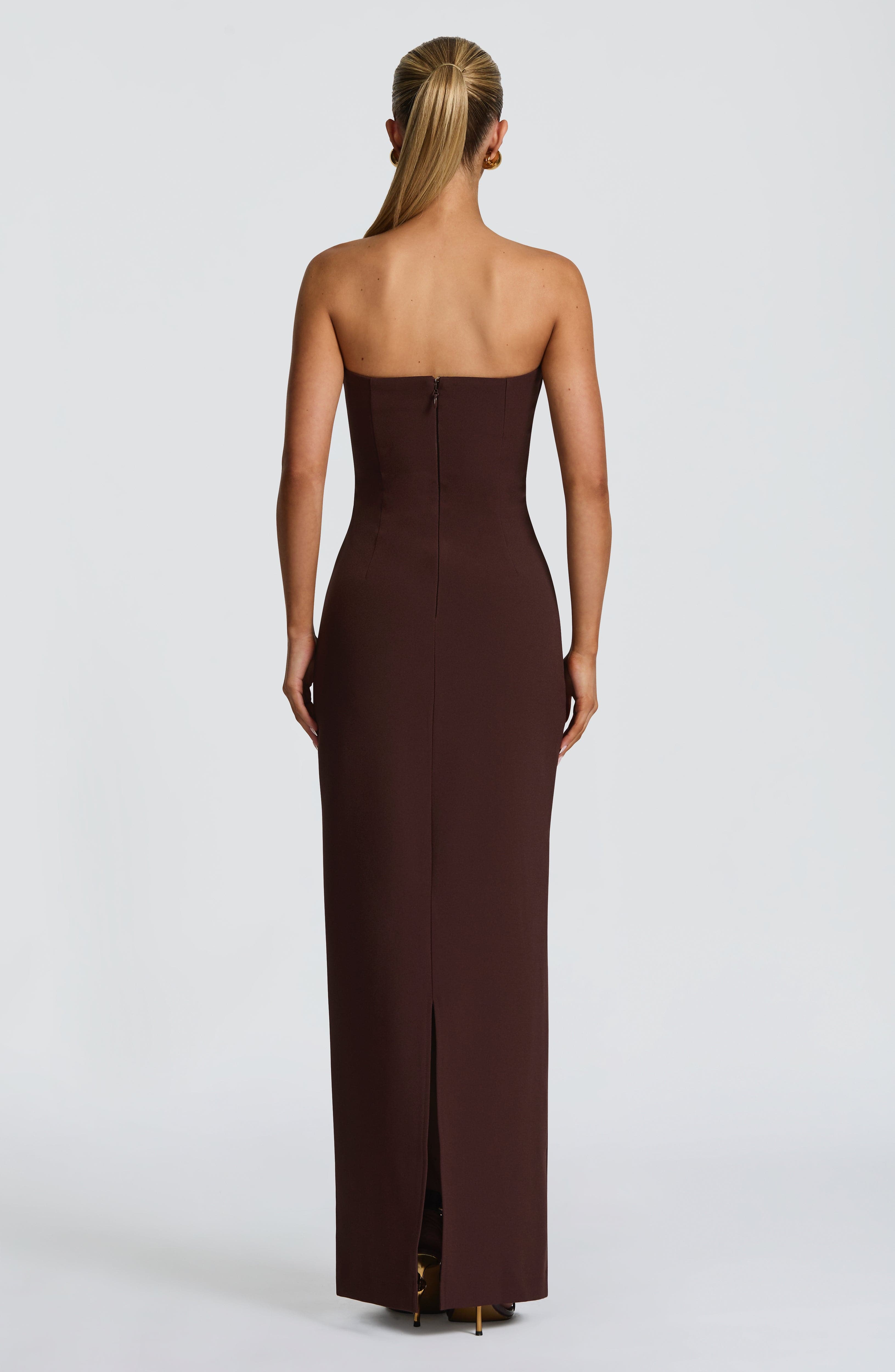Lindsey Maxi Dress - Plum Brown - Napalia