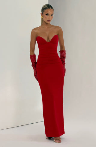 Lindsey Maxi Dress - Red - glavon