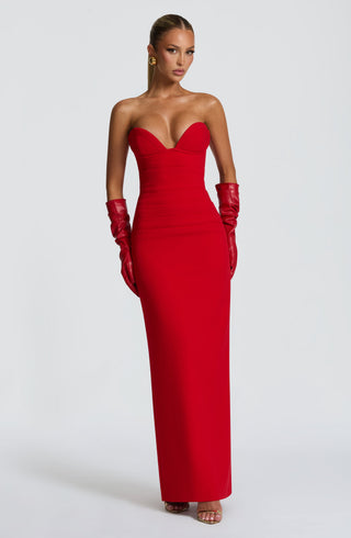 Lindsey Maxi Dress - Red - glavon