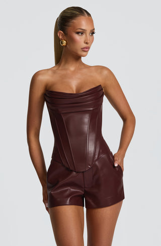 Liv Shorts - Burgundy - glavon