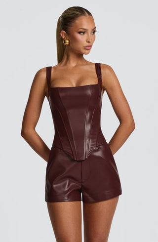 Liv Shorts - Burgundy - glavon