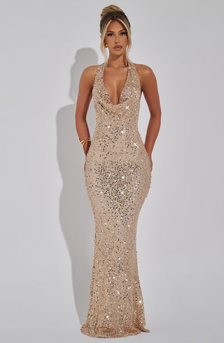 Lorena Maxi Dress - Gold Lined - glavon