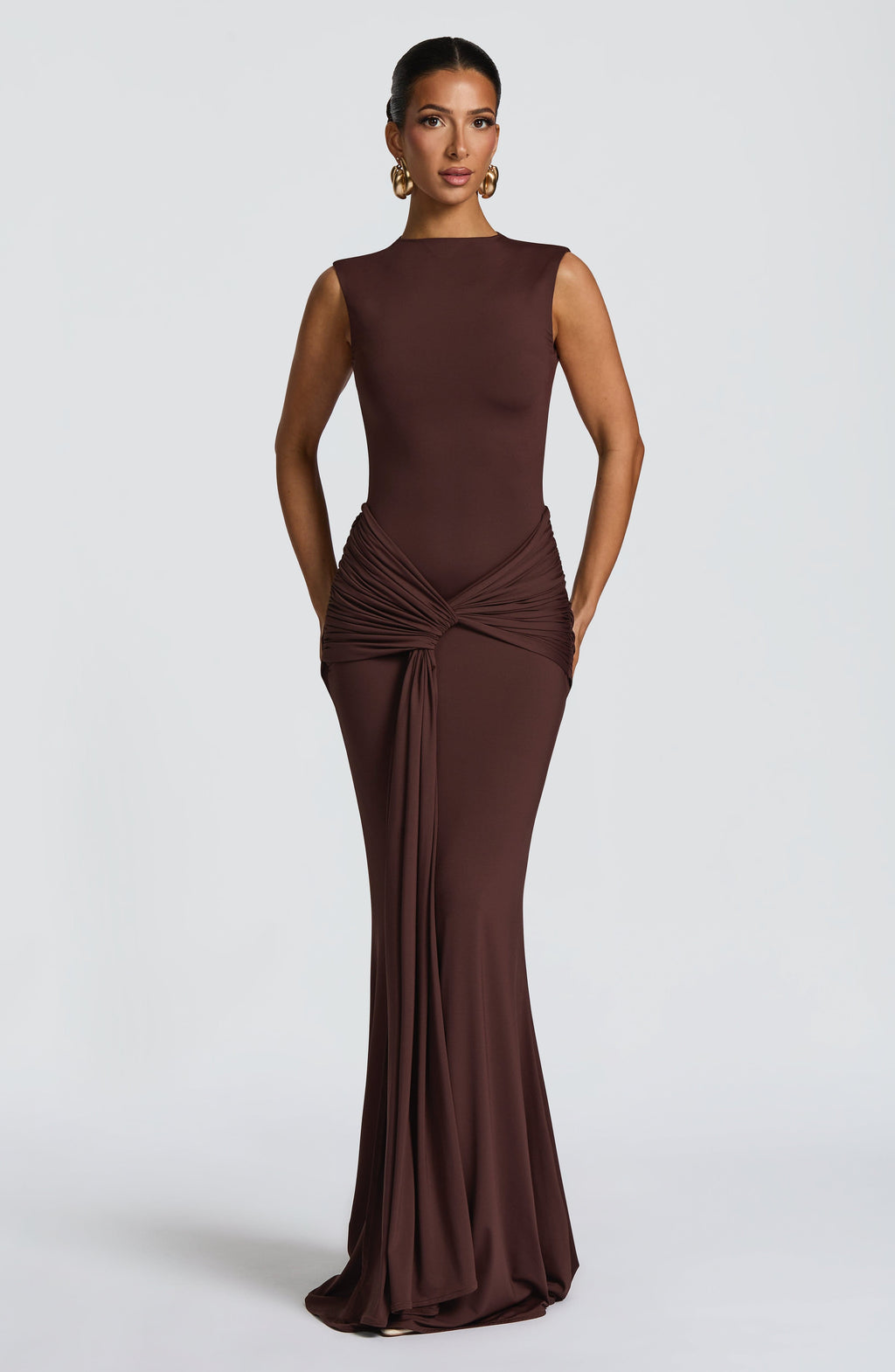 Lorenza Maxi Dress - Plum Brown - Napalia