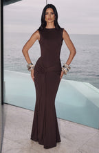 Lorenza Maxi Dress - Plum Brown - Napalia