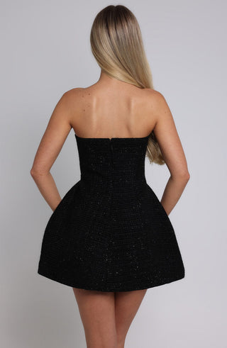 Lottie Mini Dress - Black - glavon