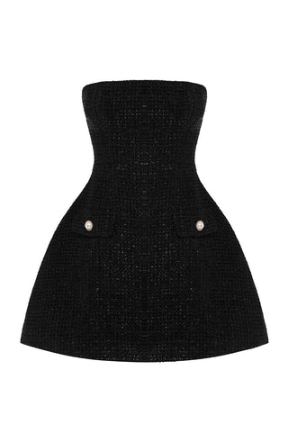 Lottie Mini Dress - Black - glavon