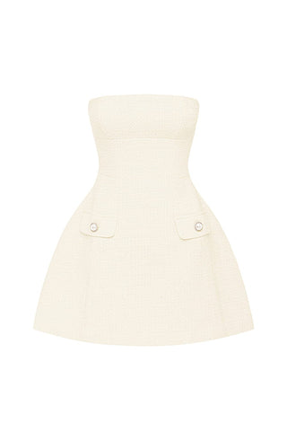 Lottie Mini Dress - Ivory - glavon