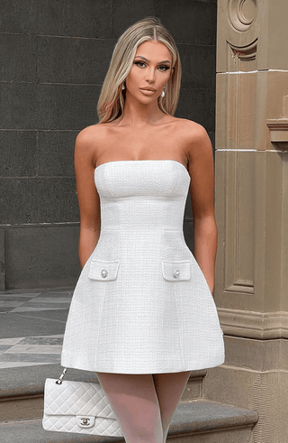 Lottie Mini Dress - Ivory - glavon