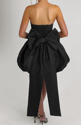 Lotus Mini Dress - Black - glavon