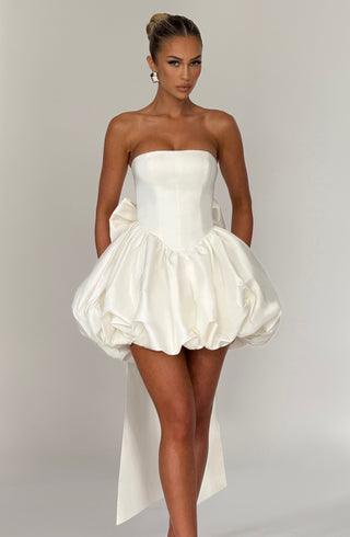 Lotus Mini Dress - Ivory - glavon